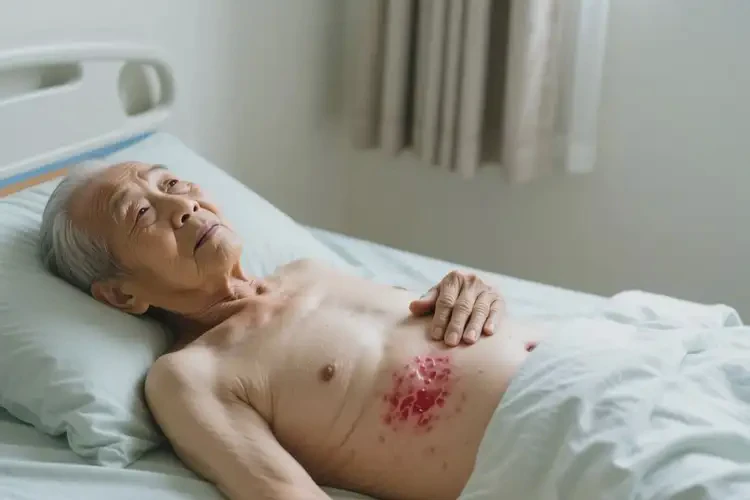 高齡老人肚子上出濕疹可以徹底自愈嗎(圖1)