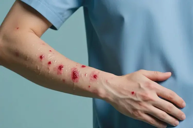 男人手臂長(zhǎng)濕疹可不可以徹底自愈(圖3)