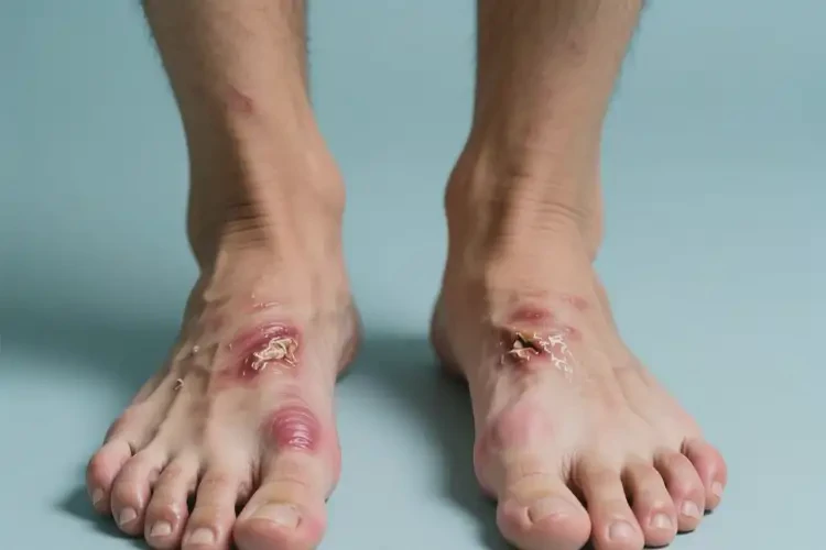 男人腳上出現(xiàn)濕疹不管它會(huì)自己痊愈嗎(圖2)
