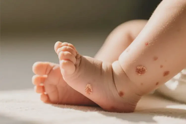 嬰兒腳上偶爾起濕疹能徹底自愈嗎(圖2)