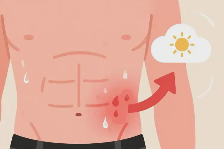 男生肚子容易長濕疹不管它會自己自愈嗎(圖1)