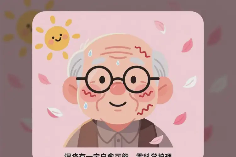 老年人臉上出現(xiàn)濕疹可不可以徹底自愈(圖1)