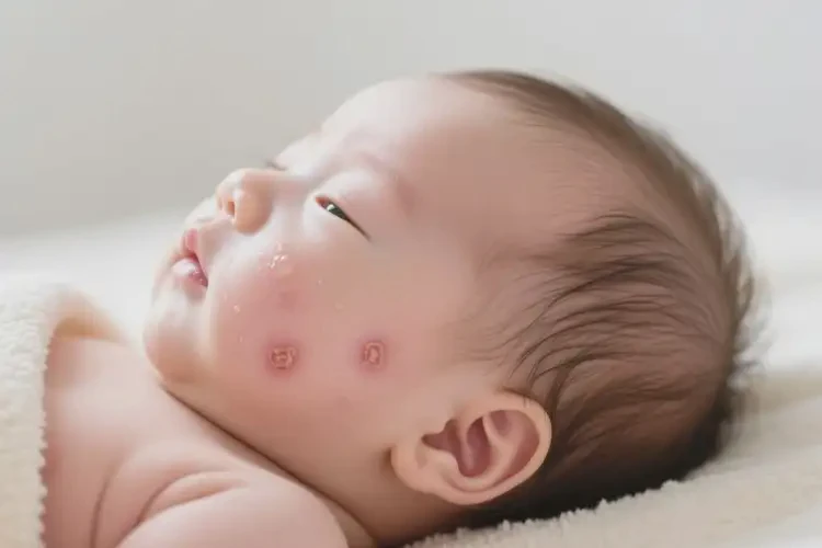 嬰兒臉上偶爾起濕疹不管它會自己好嗎(圖3)