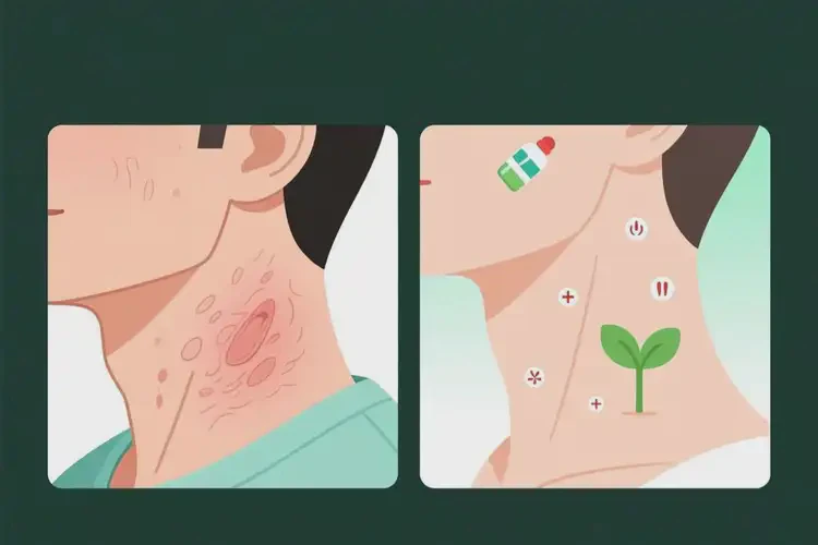 男生脖子起濕疹可不可以徹底自愈(圖1)