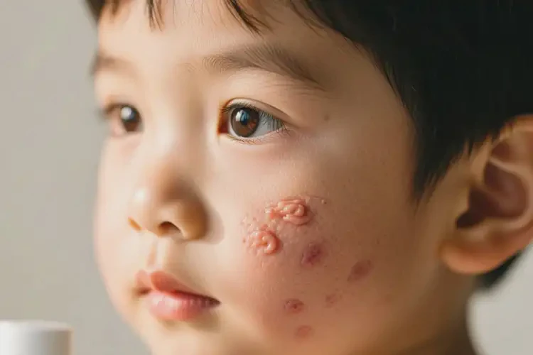 少兒面部長(zhǎng)濕疹不管它會(huì)自己自愈嗎(圖4)