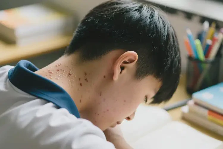 中学生脖子上偶尔起湿疹能不能彻底自愈(图2)