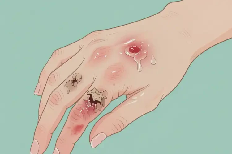 女人手上有濕疹不管它會(huì)自己痊愈嗎(圖1)