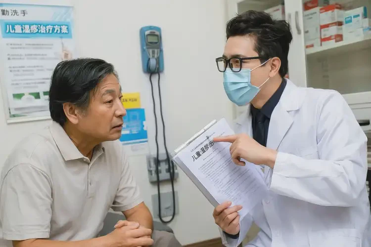 少儿小腿经常长湿疹不管它会自己自愈吗(图1)