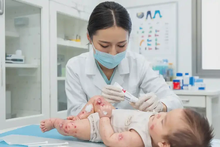 寶寶大腿偶爾起濕疹不管它會(huì)自己自愈嗎(圖1)