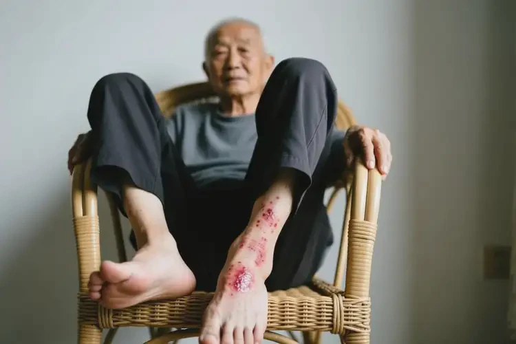 老人腳上容易長濕疹不管它會(huì)自己自愈嗎(圖4)