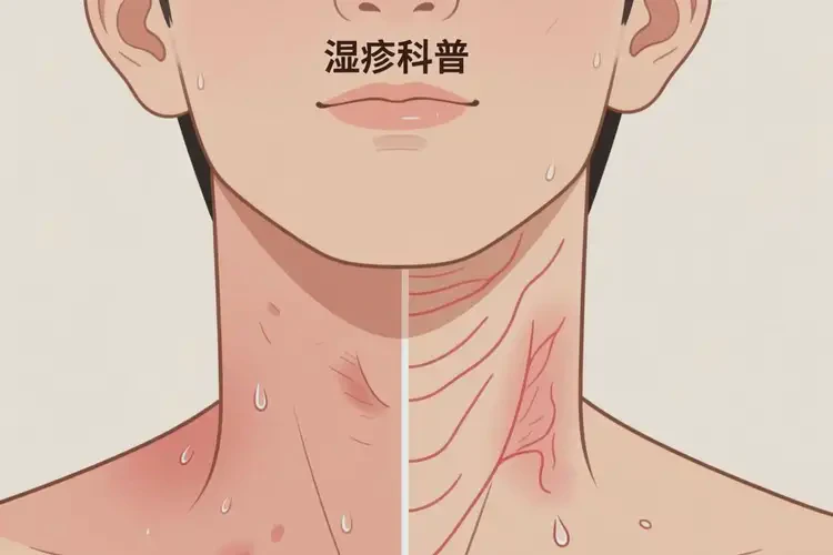 男人脖子上偶爾起濕疹能夠徹底治愈嗎(圖1)