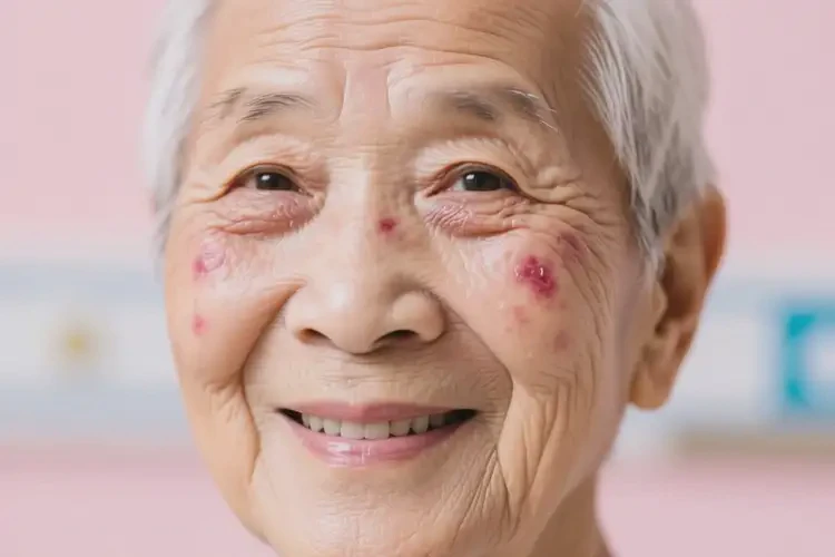 高齡老人臉上有濕疹可不可以徹底自愈(圖1)