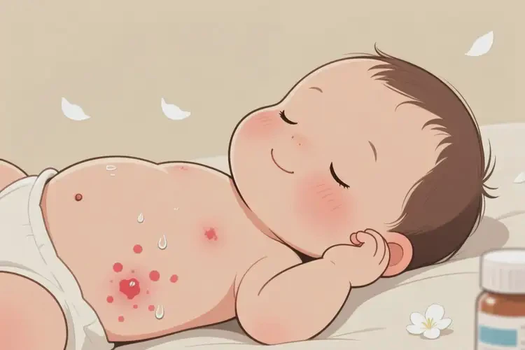 寶寶肚子上出濕疹不管它會自己自愈嗎(圖3)