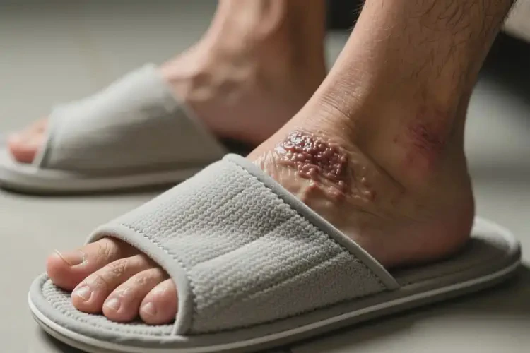 男人腳上出現(xiàn)濕疹不管它會自己自愈嗎(圖3)