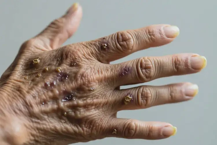 老人手上有濕疹不管它會(huì)自己痊愈嗎(圖2)