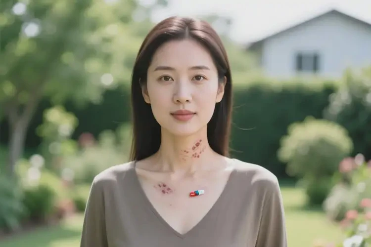 女人脖子上起濕疹能徹底自愈嗎(圖1)