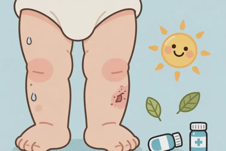 寶寶大腿上經(jīng)常起濕疹能徹底自愈嗎(圖1)