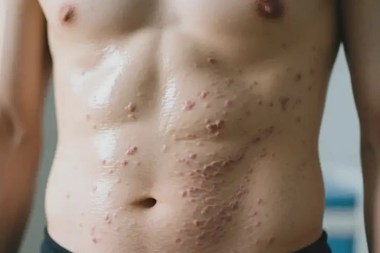 男人肚子出現濕疹可以徹底自愈嗎(圖1)