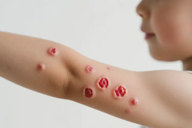 孩子手臂上有濕疹不管它會自己自愈嗎(圖4)