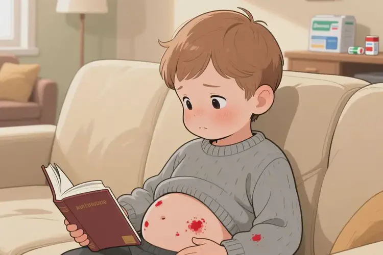 幼兒肚子上偶爾起濕疹不管它會自己痊愈嗎(圖1)