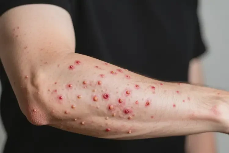 男人手臂容易起濕疹不管它會自己自愈嗎(圖1)