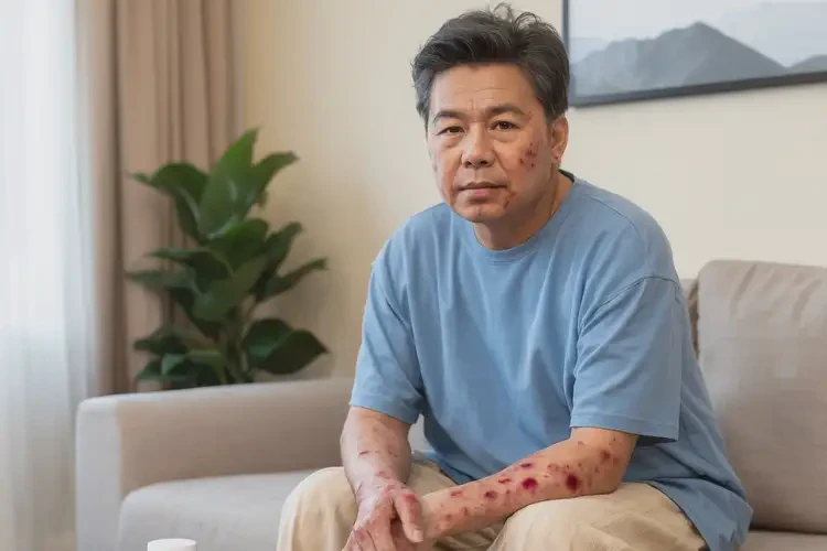 大學(xué)生肚子上出現(xiàn)濕疹不管它會(huì)自己痊愈嗎(圖1)