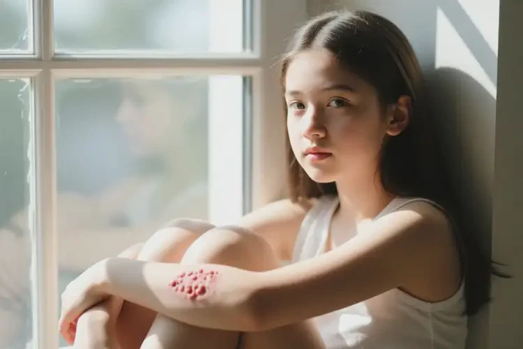 女生手臂經(jīng)常長濕疹不管它會自己痊愈嗎(圖3)