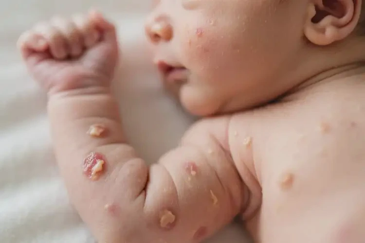 新生兒手臂經(jīng)常起濕疹不管它會自己痊愈嗎(圖4)