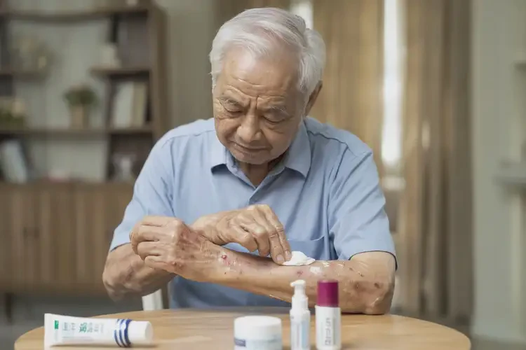 老人手臂上出現(xiàn)濕疹可不可以徹底自愈(圖2)