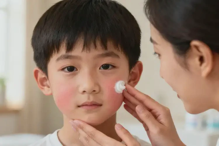 小學(xué)生臉上出濕疹不管它會(huì)自己痊愈嗎(圖1)