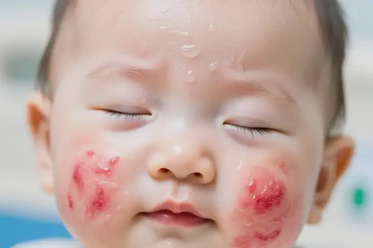 婴幼儿脸上经常长湿疹可不可以彻底自愈(图1)