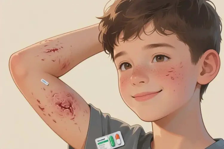 中學(xué)生手臂上起濕疹能不能徹底自愈(圖2)