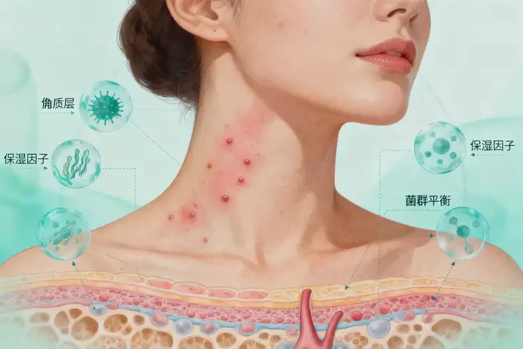 女生脖子上有濕疹不管它會自己自愈嗎(圖3)