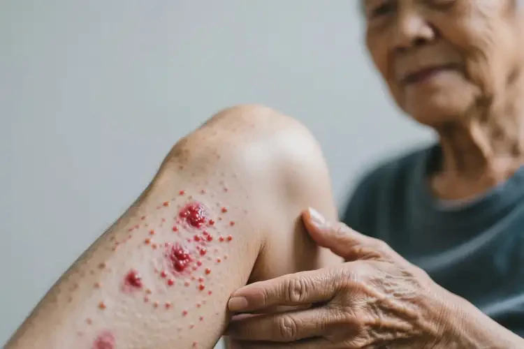 老年人小腿上長(zhǎng)濕疹不管它會(huì)自己自愈嗎(圖3)