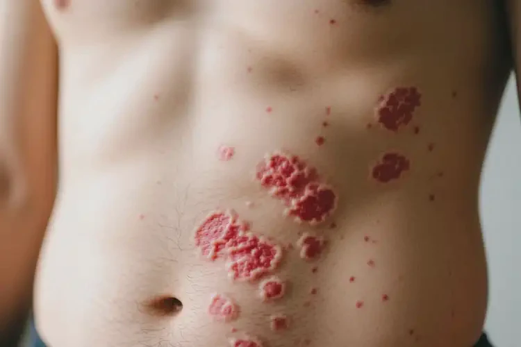 男人肚子上經(jīng)常起濕疹可不可以徹底自愈(圖1)