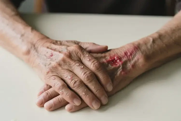 老人手上出現(xiàn)濕疹可以徹底自愈嗎(圖2)