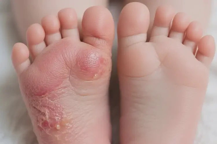 嬰兒腳上出現(xiàn)濕疹能夠徹底治愈嗎(圖3)