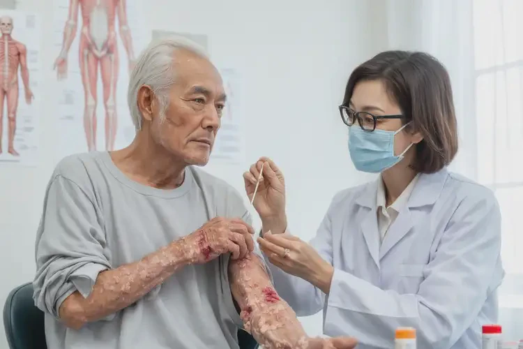 高齡老人手臂上偶爾起濕疹能徹底自愈嗎(圖3)