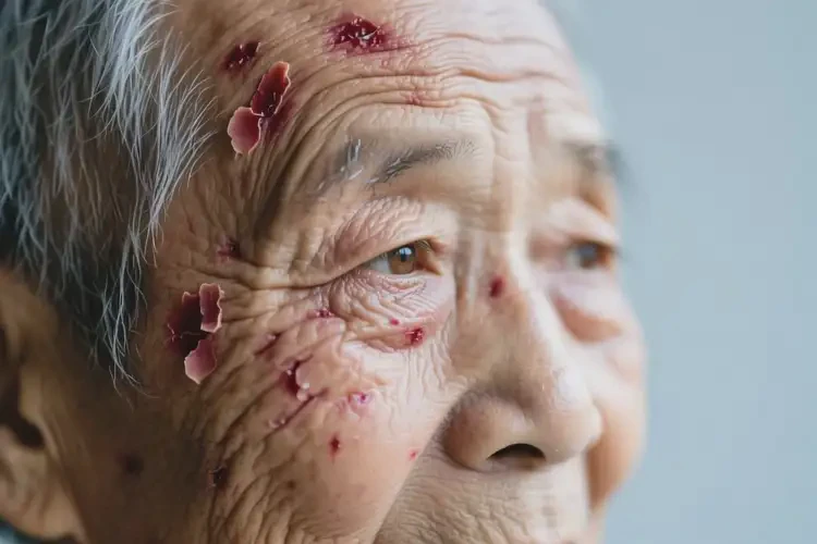 老人臉上起濕疹不管它會(huì)自己自愈嗎(圖2)