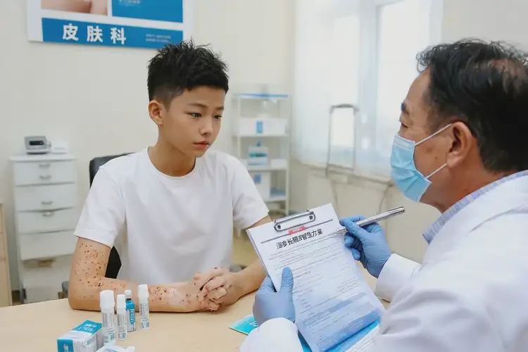 青少年脖子出濕疹能不能徹底自愈(圖1)