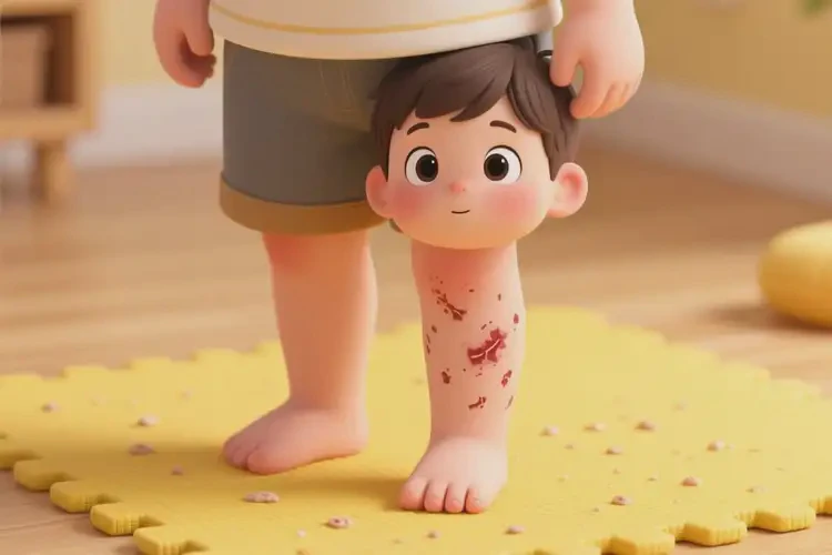 幼兒小腿上偶爾長濕疹不管它會自己好嗎(圖2)