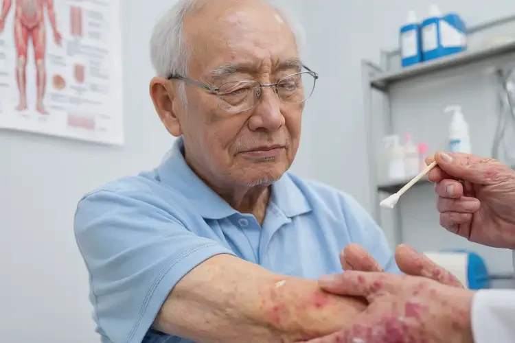 老人手臂上出現(xiàn)濕疹可不可以徹底自愈(圖3)