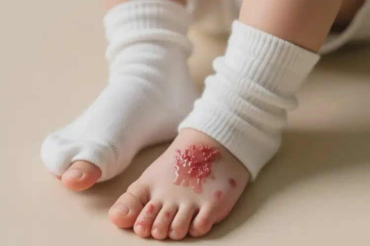 小孩腳上有濕疹不管它會(huì)自己自愈嗎(圖4)