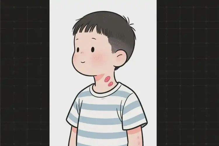 小學生脖子上偶爾起濕疹不管它會自己痊愈嗎(圖1)