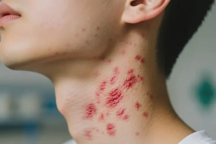 男生脖子上出現(xiàn)濕疹可以徹底自愈嗎(圖3)