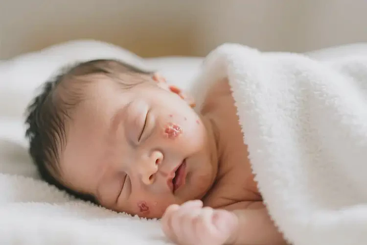 新生兒臉上經(jīng)常起濕疹可不可以徹底自愈(圖3)