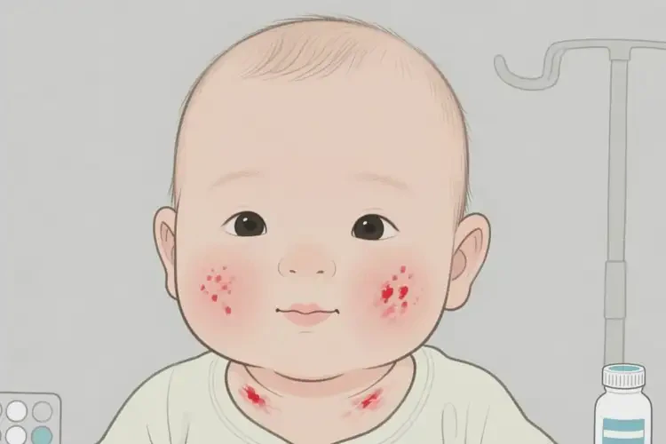 新生兒脖子上起濕疹不管它會自己痊愈嗎(圖1)