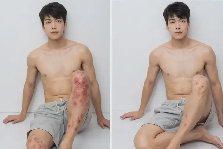 青年人大腿上偶爾長濕疹不管它會(huì)自己痊愈嗎(圖2)