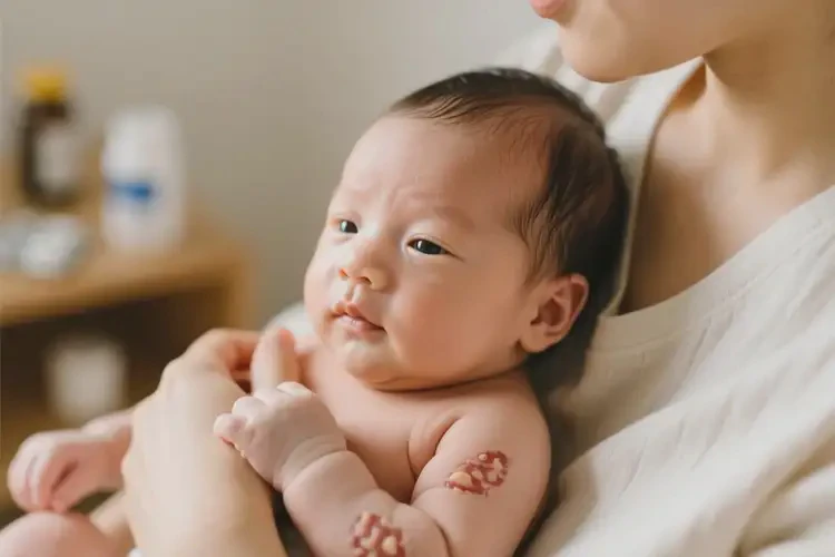 新生兒手臂經(jīng)常起濕疹不管它會自己痊愈嗎(圖3)