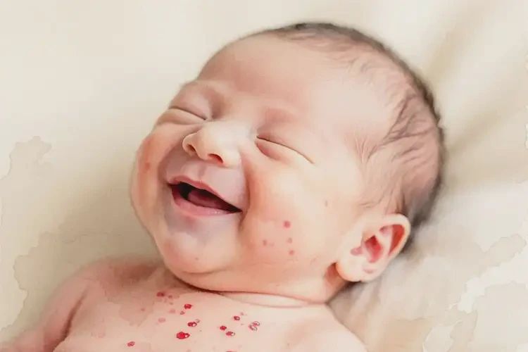 新生兒脖子上起濕疹不管它會自己痊愈嗎(圖2)